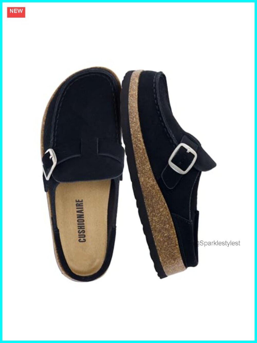 CUSHIONAIRE Hobby Genuine Leather Slip On Clogs